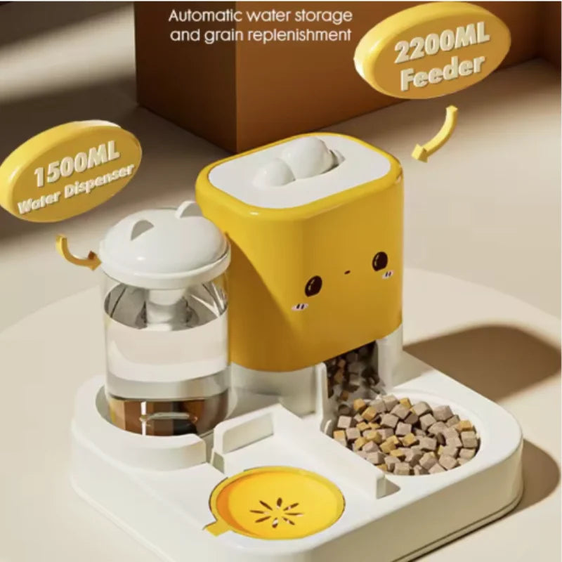 Distributeur automatique de croquettes pour chat et chien – Grande capacité 1,5L
