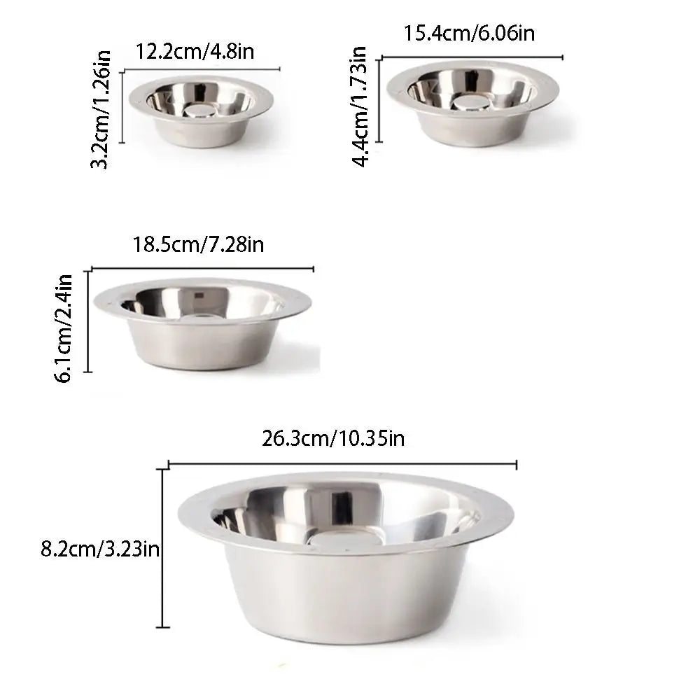 Gamelle anti-glouton en inox pour chat et chien – Tailles S/M/L/XXL