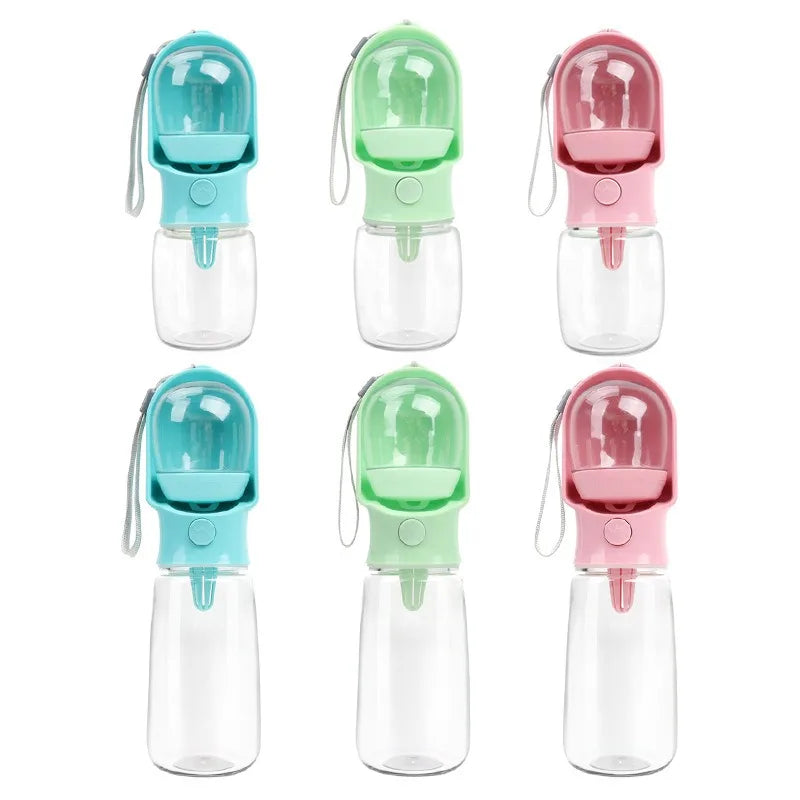 Bouteille d'eau portable pour chien en balade – 2 en 1 avec gamelle