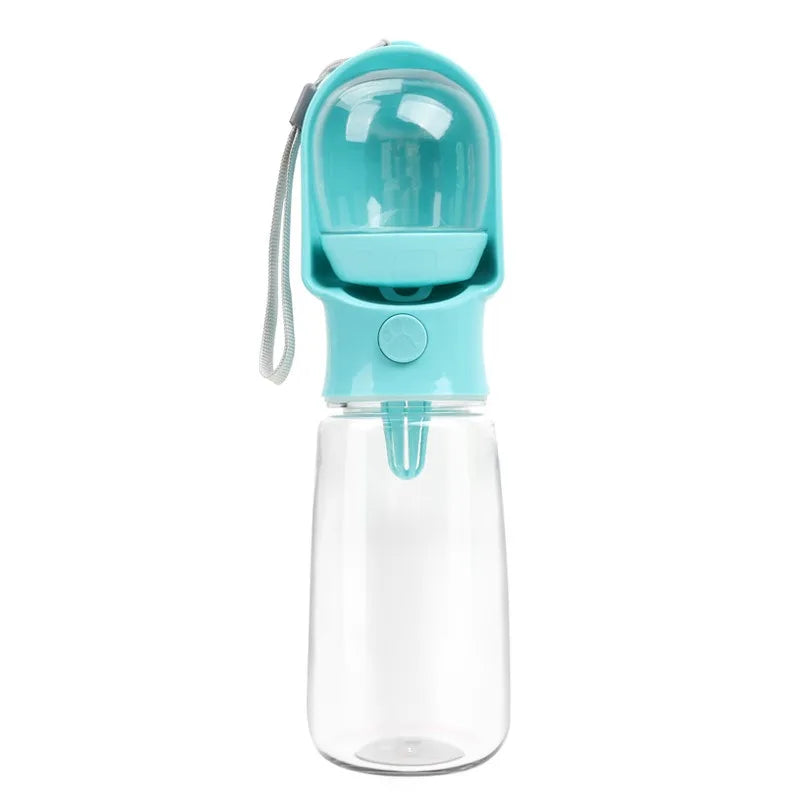 Bouteille d'eau portable pour chien en balade – 2 en 1 avec gamelle