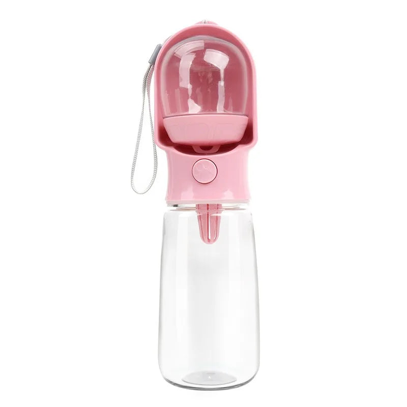 Bouteille d'eau portable pour chien en balade – 2 en 1 avec gamelle